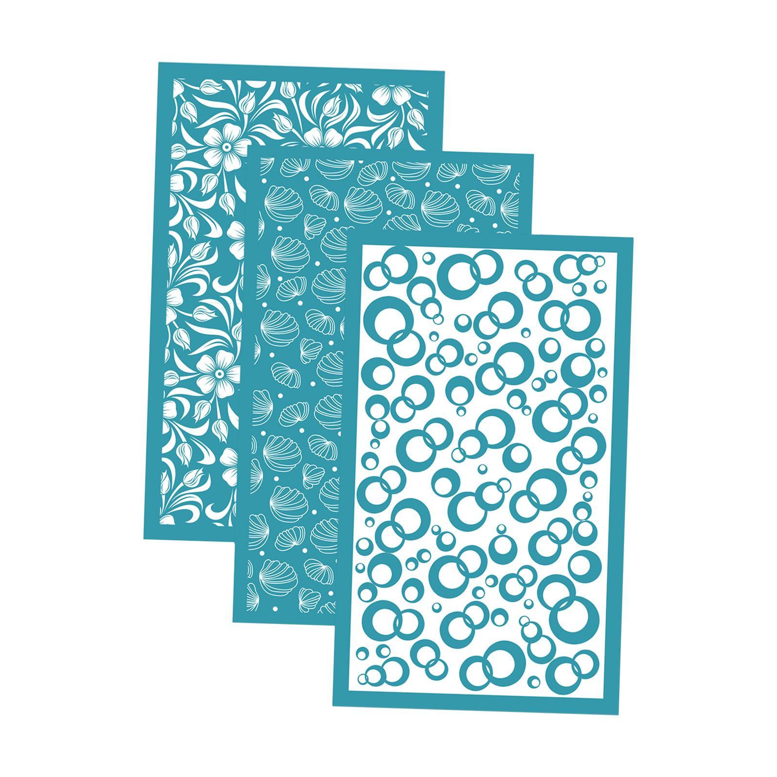 3 Pieces Silk Screen for Polymer Clay, Stencil Silk Screen Clay, Multipurpose Polymer Clay Tools for Home, Earrings Decoration, Printing on Clay