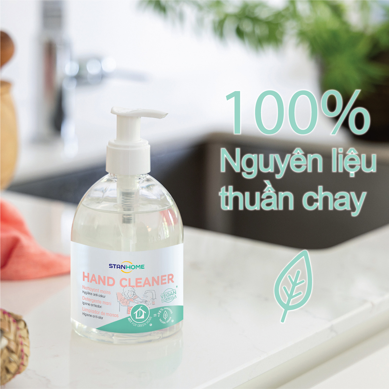 Gel rửa tay không xà phòng giúp làm sạch cho da tay, phù hợp với da tay nhạy cảm Stanhome Hand Cleaner