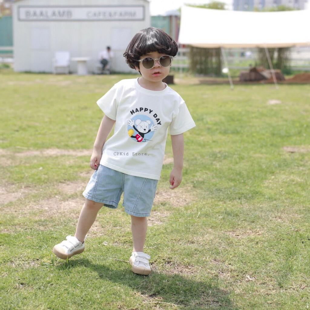 AT51 ÁO PHÔNG TRẺ EM HÀN QUỐC - CPKID HAPPY DAY - SỢI ORGANIC - AN TOÀN DA BÉ - THÂN THIỆN MÔI TRƯỜNG