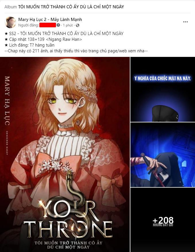 tôi muốn trở thành cô ấy dù chỉ là một ngày chapter 138.1 1