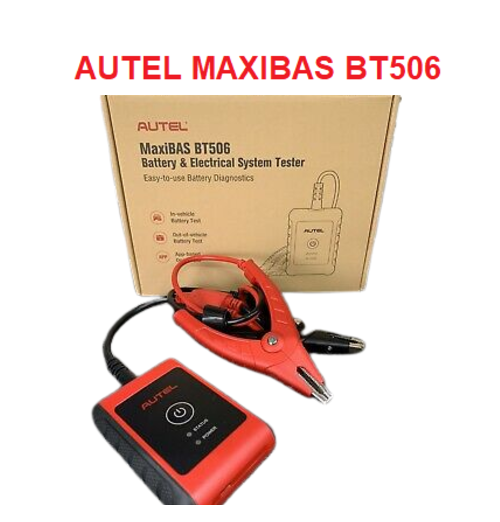 AUTEL MAXIBAS BT506 - Thiết bị đo chất lượng, tuổi thọ bình ắc quy ô tô xe máy 12V - 6V. Kết nối không dây Bluetooth với điện thoại, máy tính bảng hệ điều hành Android, IOs, Iphone. Chức năng kiểm tra Đề, Sạc, Dynamo- HÀNG CHÍNH HÃNG