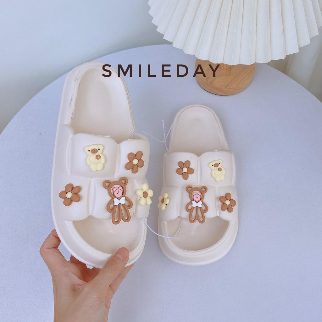 Form nhỏ Dép Bánh Mì Đế Êm Chân 3.5cm Tặng Kèm Sticker Gấu G156