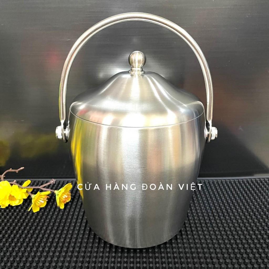 Xô Đá Inox 2 Lớp Cách Nhiệt, Xô Ướp Nước Đá Cách Nhiệt - Kiểu dáng sang trọng hiện đại