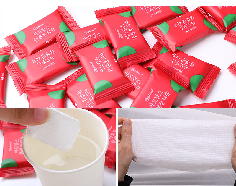 Khăn Ướt Nén Viên Kẹo Chữ Nhật Dài 30Cm,Khăn Nén Tiện Dụng Đi Du Lịch