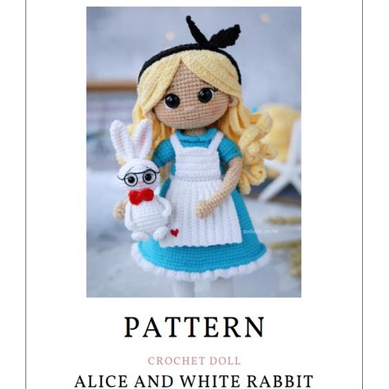 moc len moc nhan vat hoat hinh phim anh truyen moc len cobe alice va con tho trang ALICE AND WHITE RABBIT  MSP 375.jpg