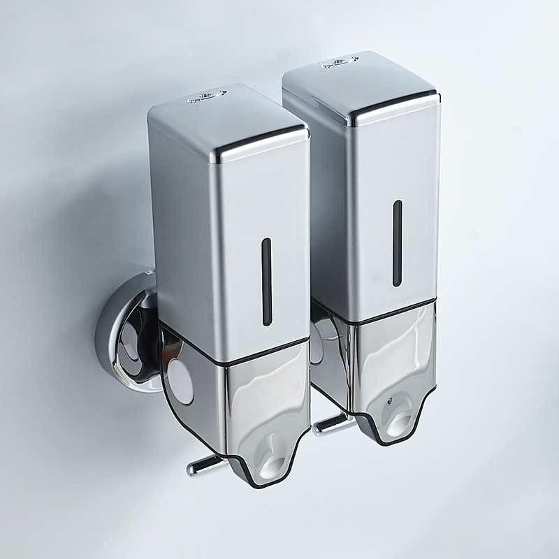 Hộp đôi bạc Vuông đựng nước xà bông cao cấp