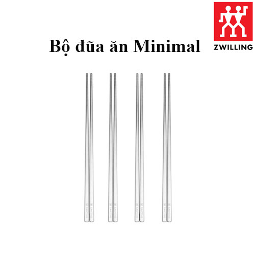 Bộ đũa ăn Minimal màu bạc - 4 cặp ZWILLING 07126-004 - Hàng Chính Hãng