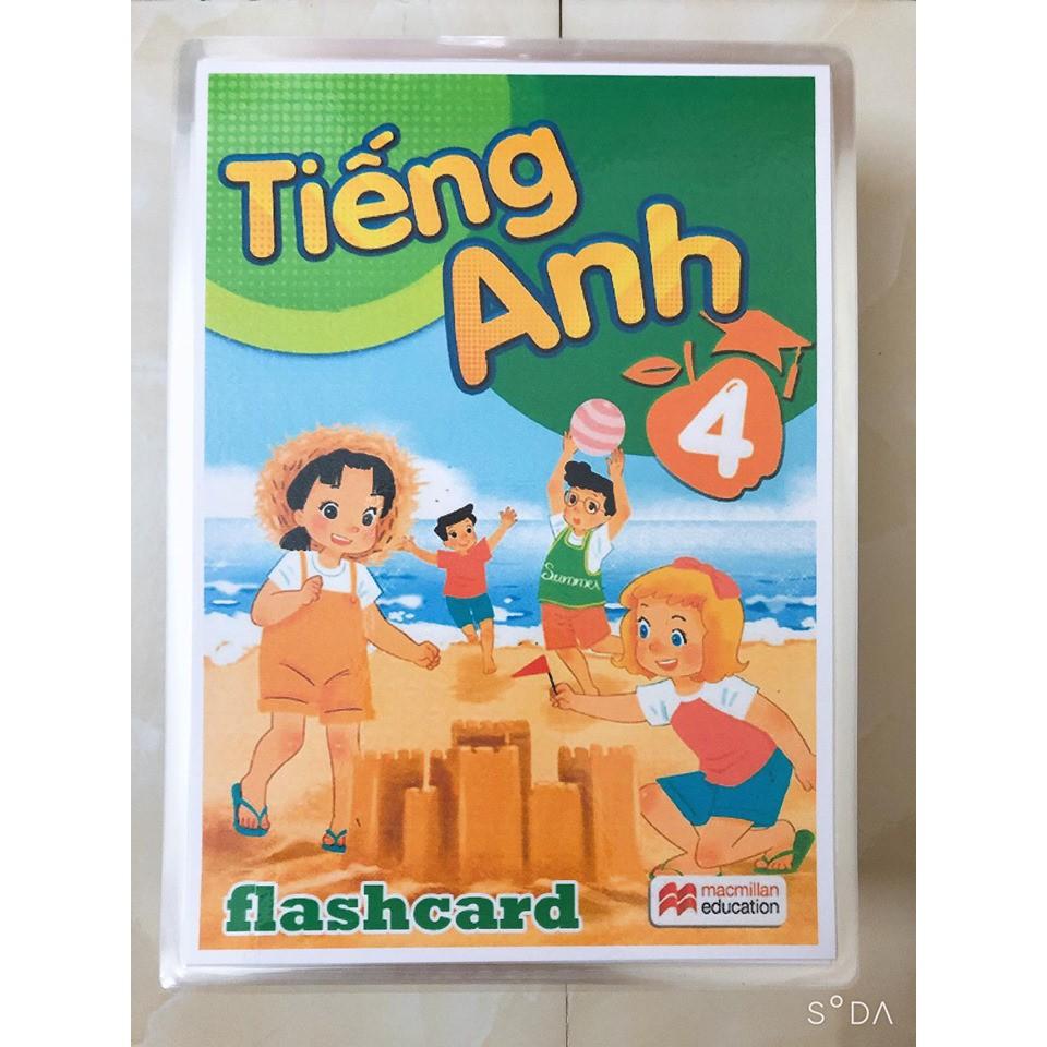 FLASHCARD TIẾNG ANH LỚP 4 - In 2 Mặt Ép plastic