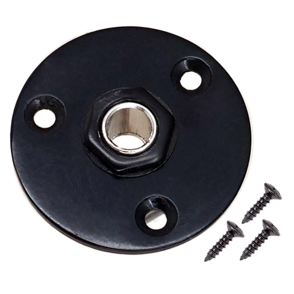 3 Pcs 6.35mm 1/4'' Guitar Mono Output Jack Plate for Electric Guitar Bass