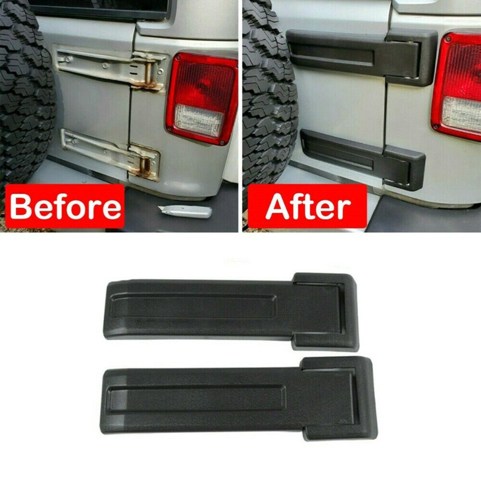 2 Pieces Tailgate Hinge Cover Cap Replaces Parts Easy to Install Black Accessory Tailgate Hinge Covers Trim for