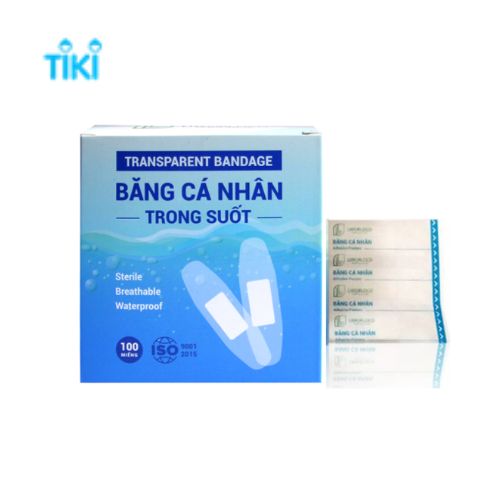 BĂNG KEO CÁ NHÂN Y TẾ TRONG SUỐT HỘP 100 MIẾNG