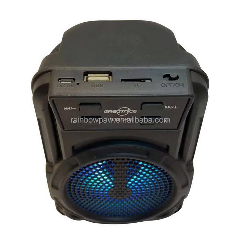 GTS-1346 3 inch Nhà máy gốc Giá không dây Loa di động không dây Phong cách Mini TWS FM USB Audio Player Màu sắc: Đen