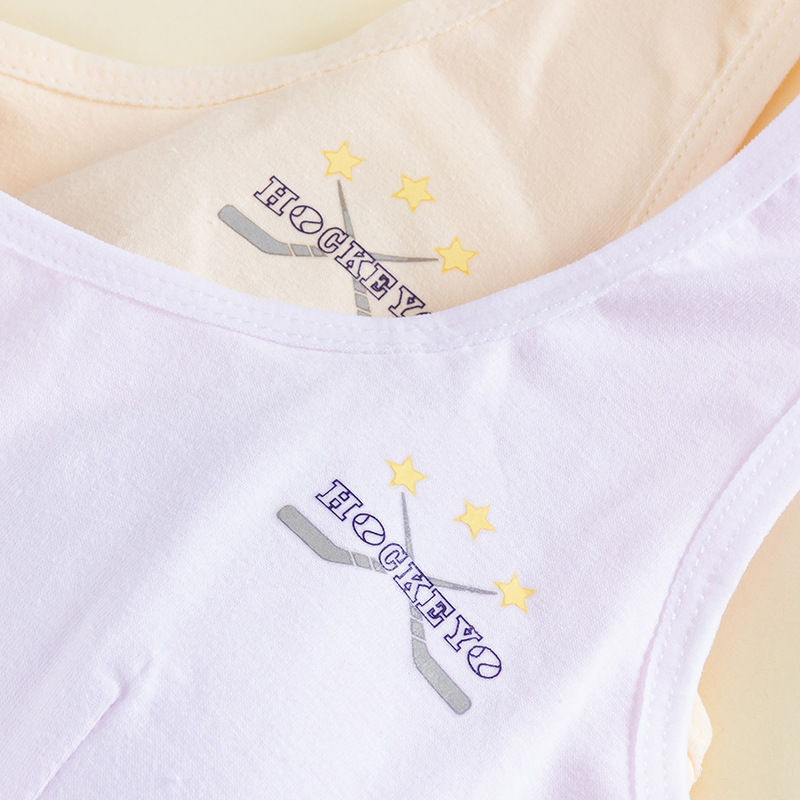 Áo Lót Nữ Áo Lá Học Sinh Cotton Trơn Mút Liền Thông Hơi Cài Sau 3 Móc 1387
