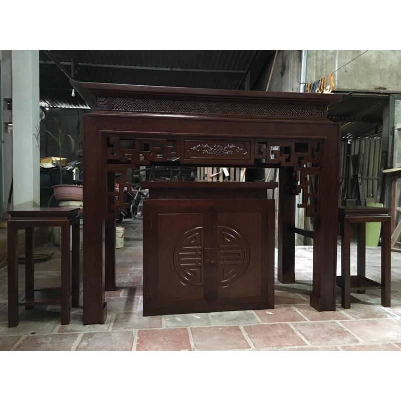 bàn thờ gỗ sồi 117cm chuyên bàn thờ giá xưởng