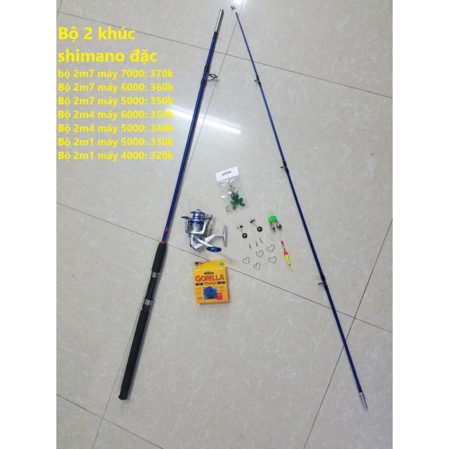 Bộ câu cá 2 khúc đặc shimano và máy kèm phụ kiện