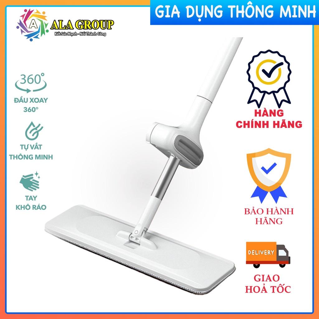 HOẢ TỐC - Cây lau nhà tự vắt thông minh SAMONO SCM002 tay cầm inox đầu xoay 360 độ linh hoạt- Hàng chính hãng