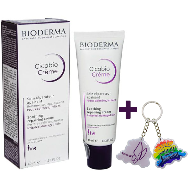 Kem Dưỡng Phục Hồi Da Tổn Thương BIODERMA Cicabio Crème (40ml) - Tặng Móc Khóa