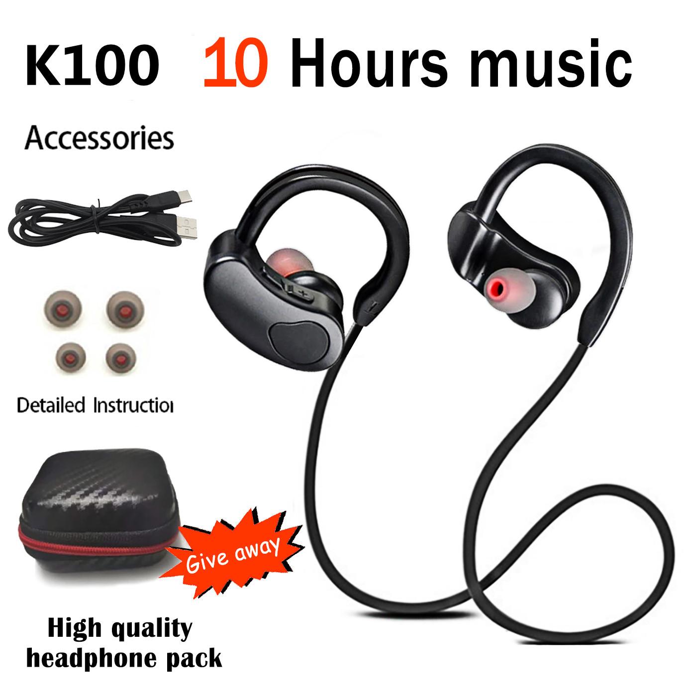 Thể Thao Bluetooth-Tương Thích Tai Nghe Chụp Tai Không Dây Tai Nghe Stereo Tai Nghe K98 K100 Tai Nghe Nhét Tai Không Dây HiFI Bass Tay Có Mic