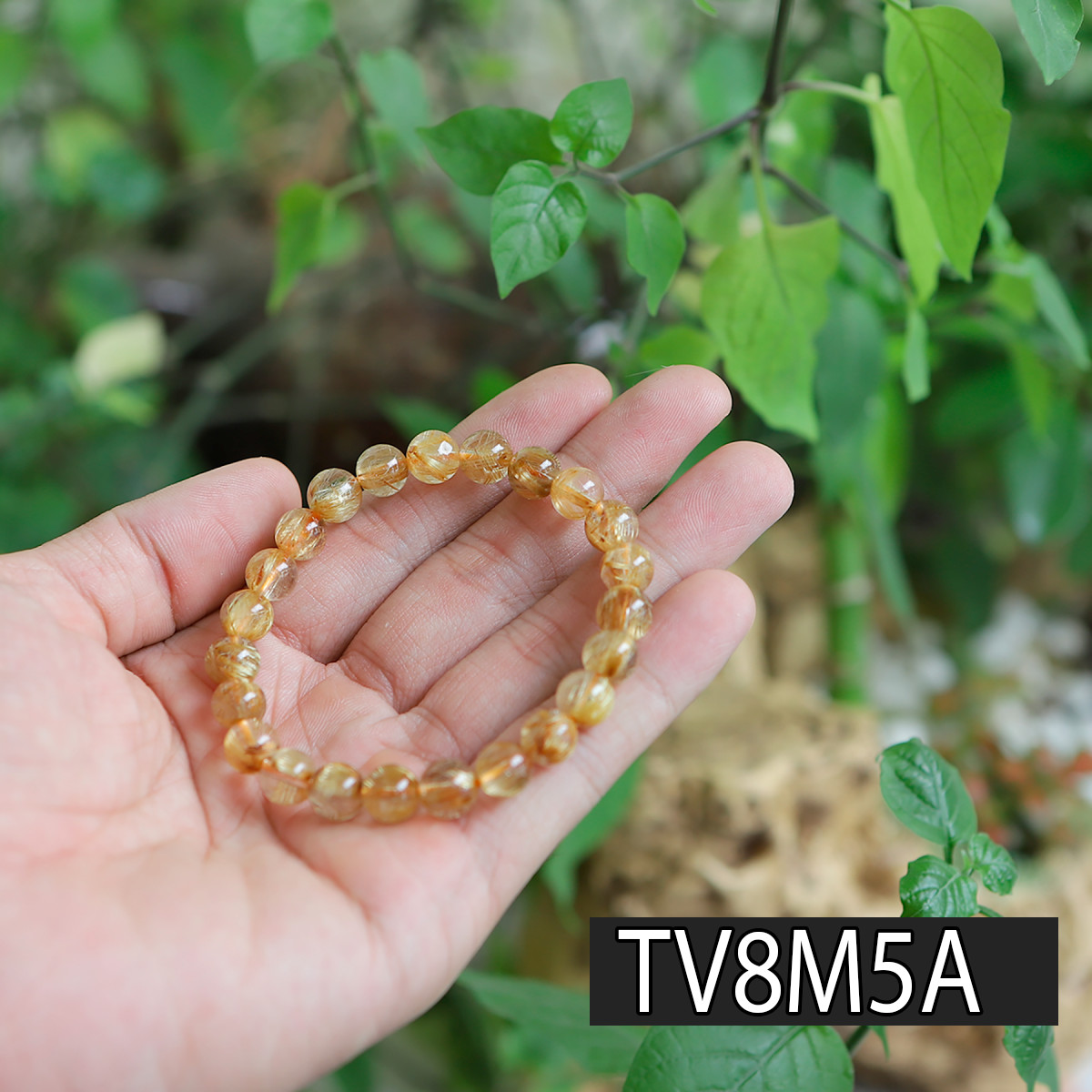 Vòng tay Đá Thạch anh Tóc Vàng by Anqlo Lusso 8mm-5A