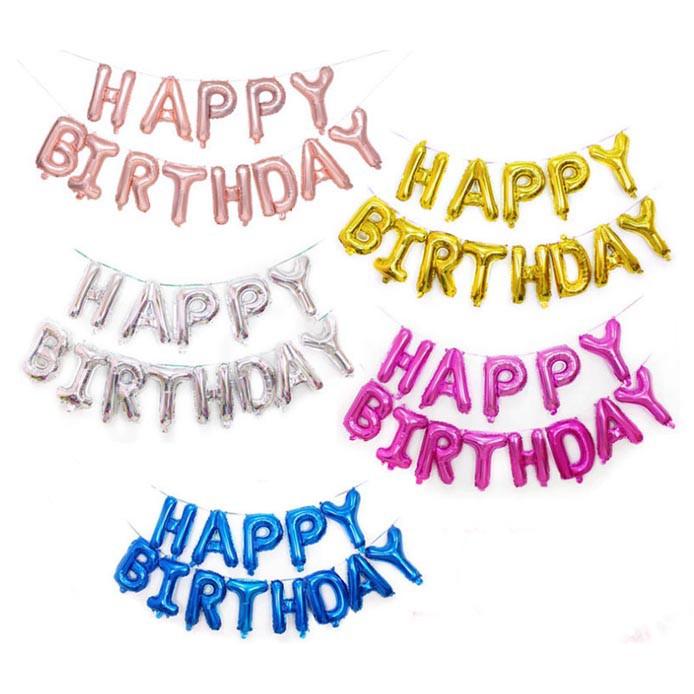 Bỏ sỉ bộ bóng bay sinh nhật chữ HAPPY BIRTHDAY