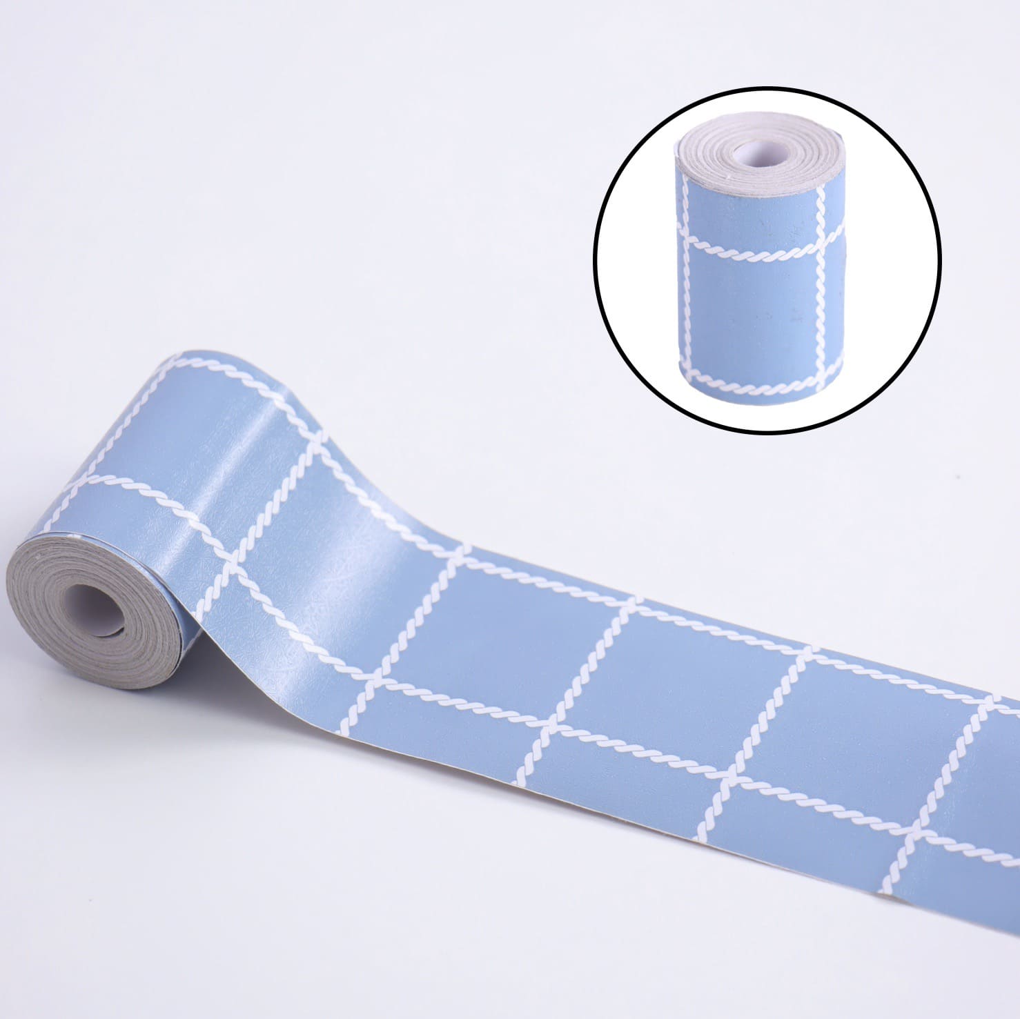 Cuộn 5m Dài Decal Giấy Dán Viền Tường Cao 5cm Có Keo Sẳn