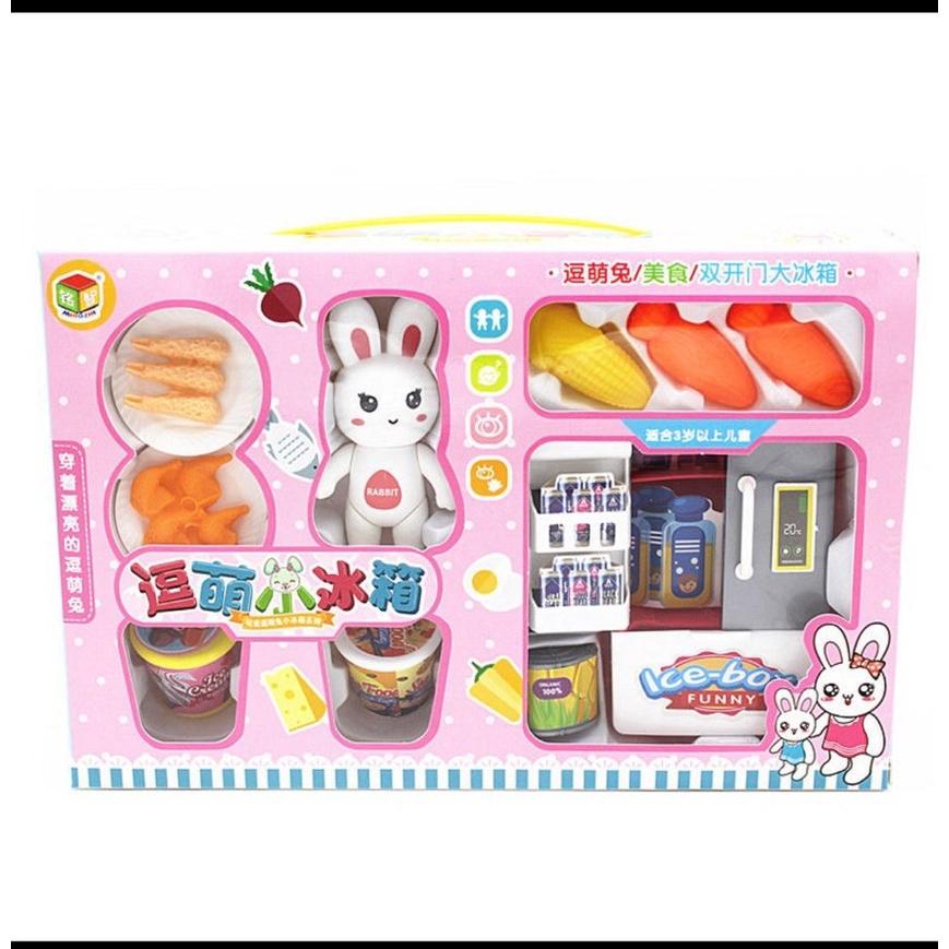 Đồ chơi Tủ lạnh của Thỏ Trắng kèm nhiều đồ ăn