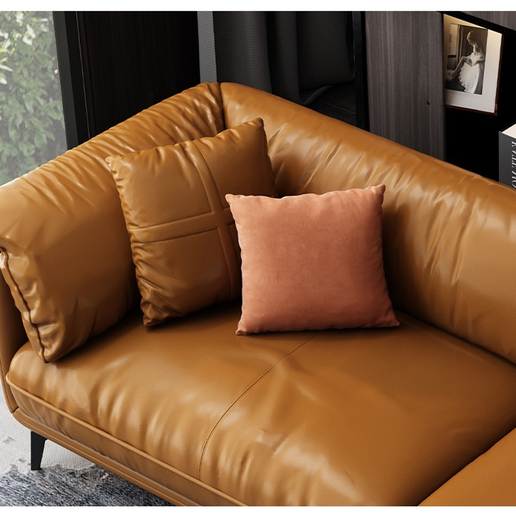 Ghế Sofa Góc L Bọc Da Cao Cấp Cho Phòng Khách Kích Thước 3m5 x 1m8