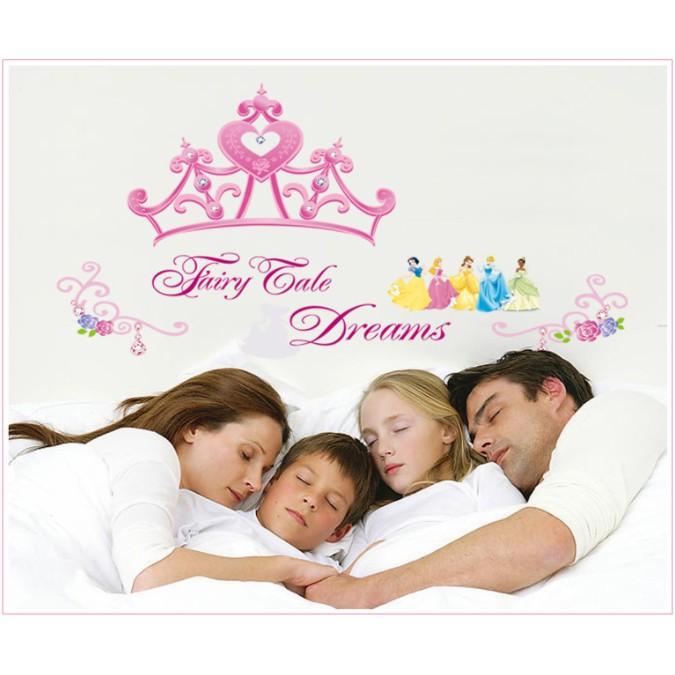 Decal trang trí tường - Vương Miện Hồng lớn cho Bé