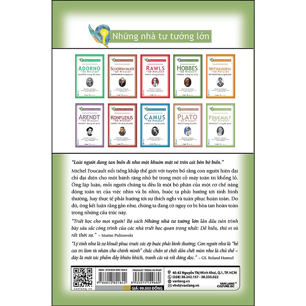 Những Nhà Tư Tưởng Lớn - Foucault Trong 60 Phút - Vanlangbooks