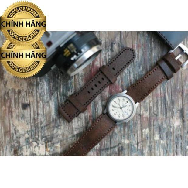 Dây đồng hồ da bò mài nhám bụi bặm - TẶNG KÈM KHÓA + CÂY THAY DÂY + 2 CHỐT .
