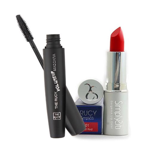 Bộ trang điểm mắt môi The Rucy Mascara &amp; Son Symplisity Silver