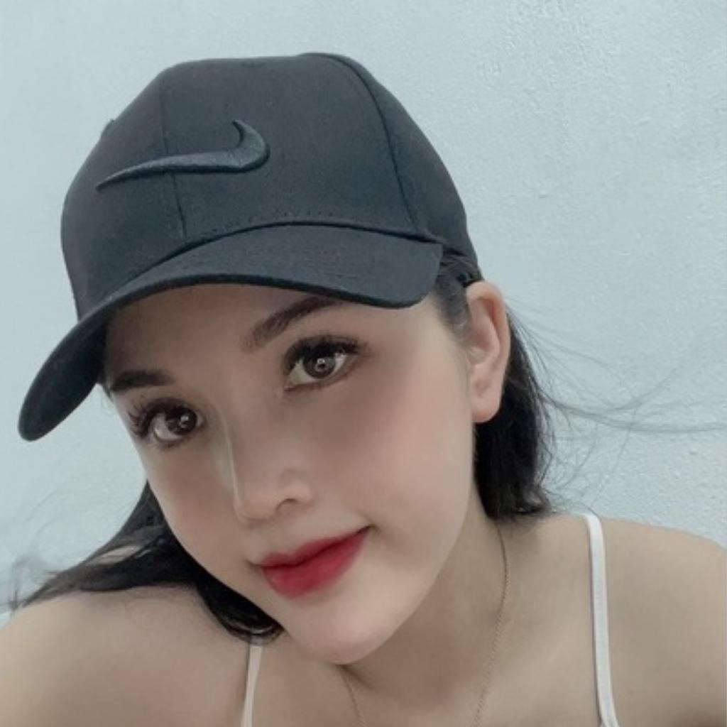 Mũ lưỡi trai nam nữ CAPMEN, nón kết trơn đen cao cấp mã TS93