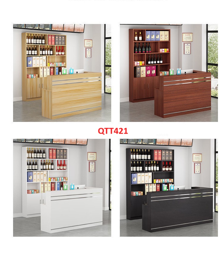 QUẦY LỄ TÂN, QUẦY TIẾP TÂN, QUẦY TÍNH TIỀN, QUẦY THU NGÂN QTT421- Nội thất lắp ráp Viễn Đông Adv