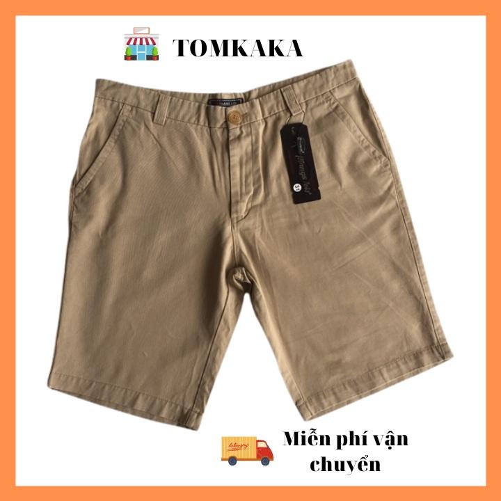 Quần đùi nam quần short kaki lửng ngố cao cấp Tomkaka vải mềm mịn nhiều màu QS 01