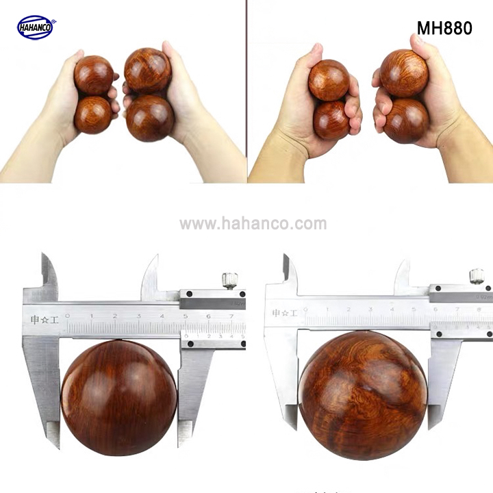 Combo 2 quả bi lăn tay gỗ hương để mộc Mát xa giúp dẻo tay, chống mỏi toàn diện