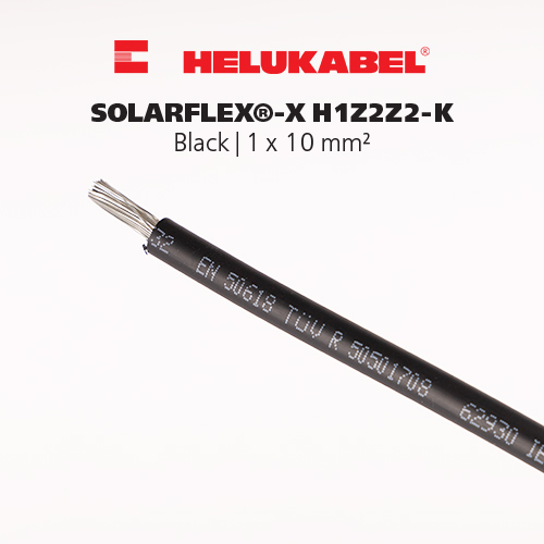Dây cáp DC HELUKABEL SOLARFLEX-X H1Z2Z2-K | Black | 1 x 10 mm²