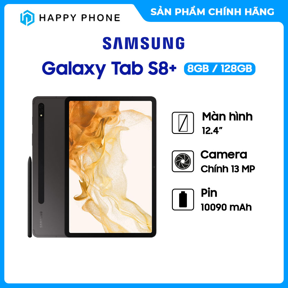 Máy tính bảng Samsung Galaxy Tab S8 Plus (8GB/128GB) - ĐÃ KÍCH HOẠT BẢO HÀNH ĐIỆN TỬ - Hàng Chính Hãng