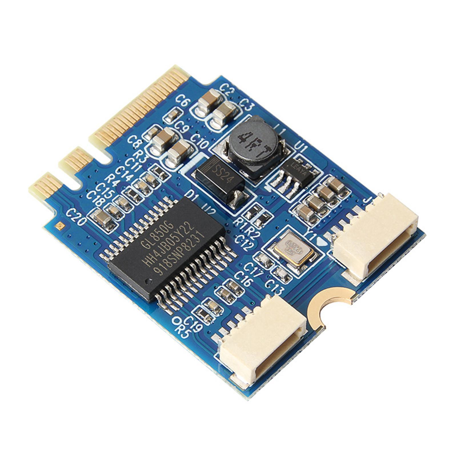 Interface Cable Durable Portable Expansion Adapter Card Network Card Port M.2 A/E Key to Dual USB 2.0 Cable