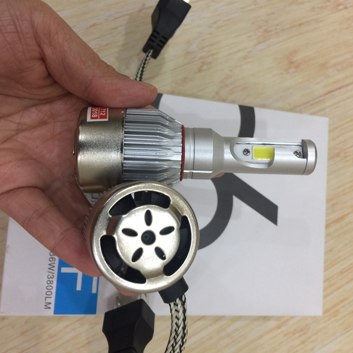 Đèn Pha Led C6 2 Tim H4, Độ sáng 3800Lm - G224