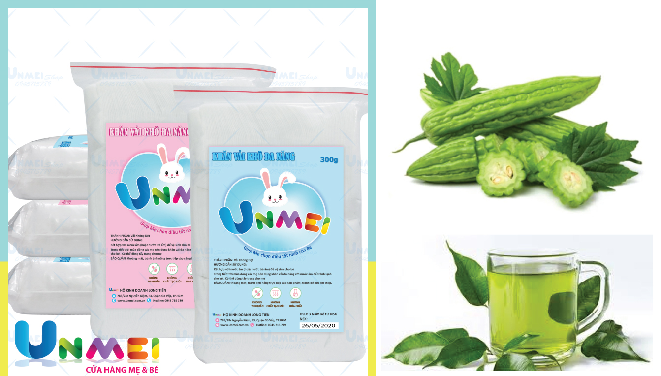 Khăn Vải Khô Đa Năng Unmei 300g 270 tờ/túi