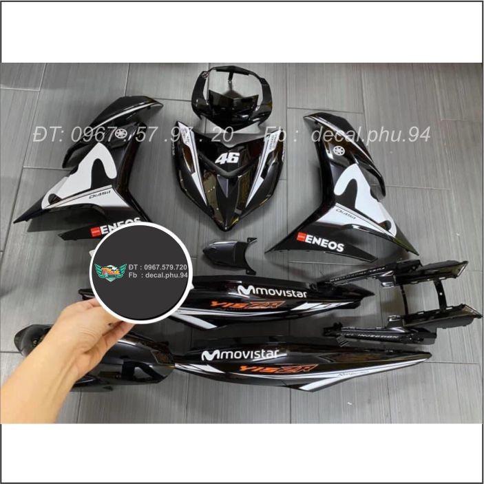 Tem Exciter 150 Movistar Trắng đen