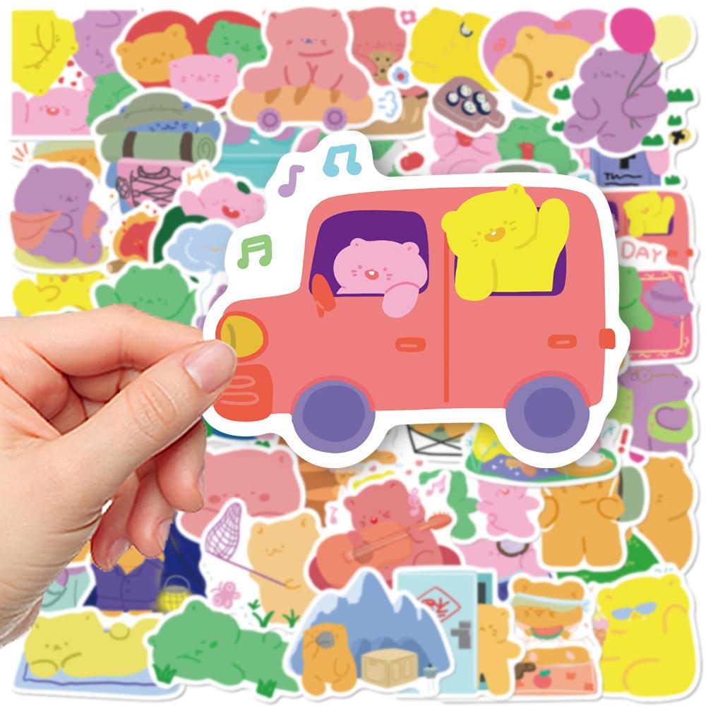 Sticker GẤU gummy bear hoạt hình cute trang trí mũ bảo hiểm,guitar,ukulele,điện thoại,sổ tay,laptop