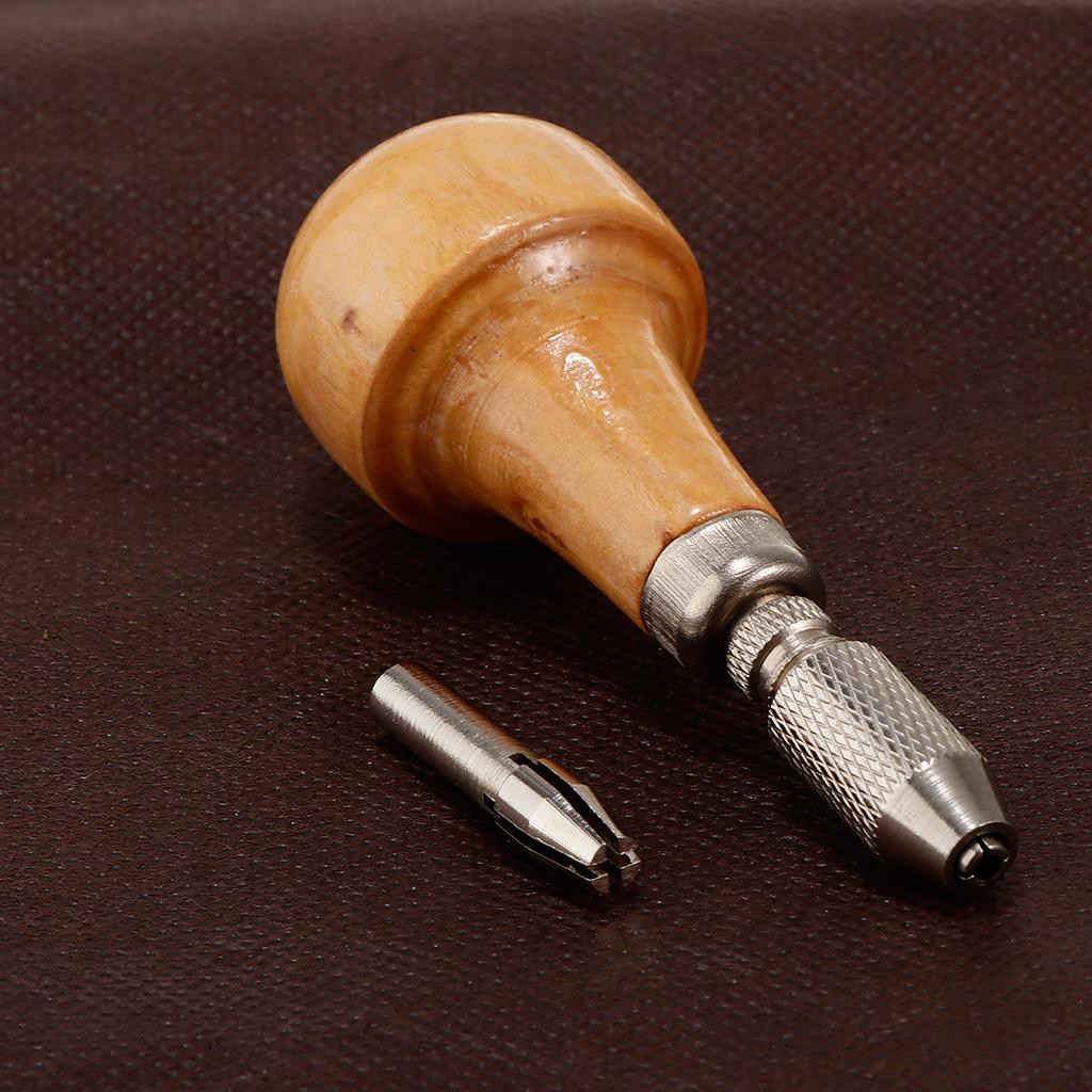 3xJewelers Pin Vise Vice Wooden Handle Twisting Wire Wrapping Collet Watch