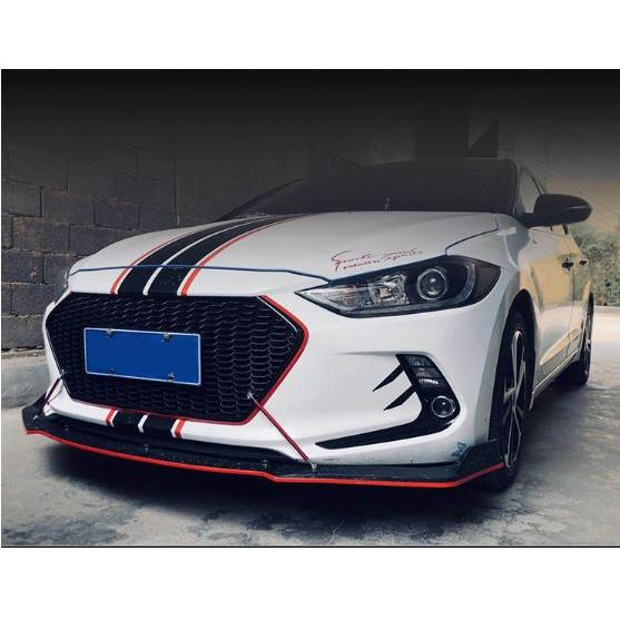 Lip trước ,cản trước Elantra mẫu thể thao,nhựa ABS Cao Cấp Chống Va Đập Tốt