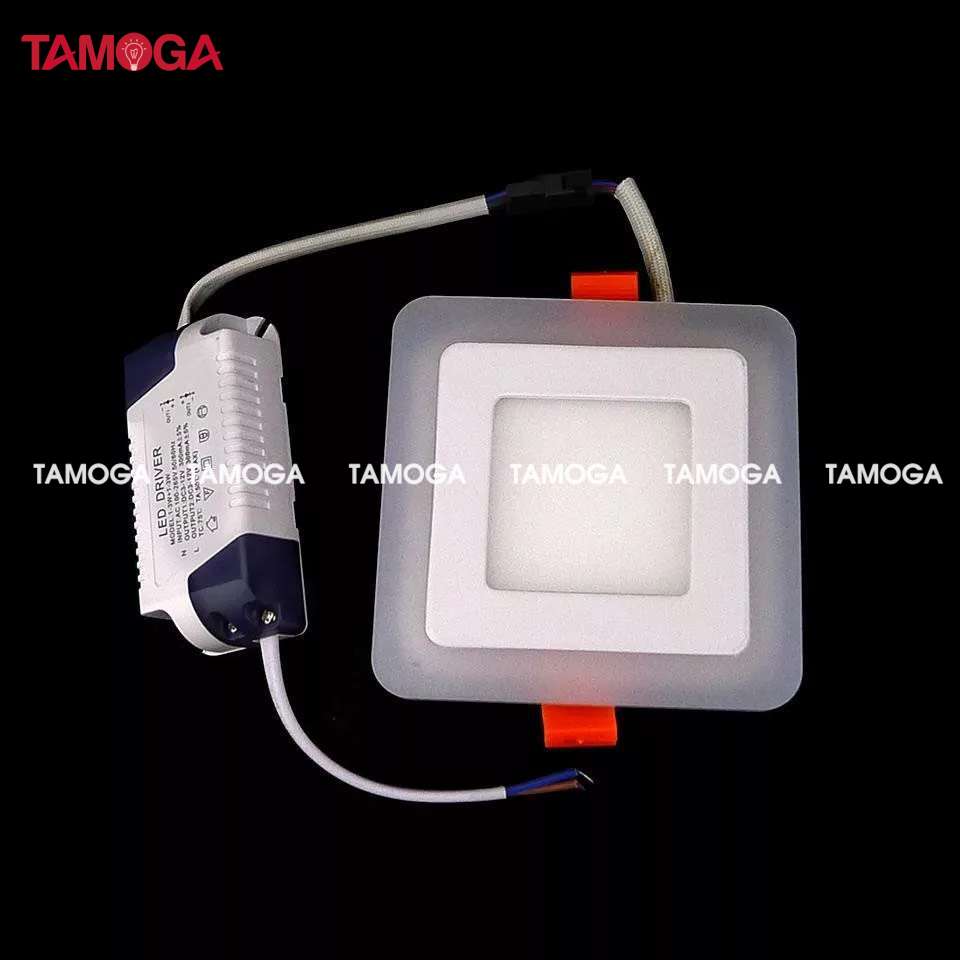 Đèn led ốp trần trang trí nổi 24w vuông TAMOGA VANUS 2086 AS 3 chế độ sáng trắng