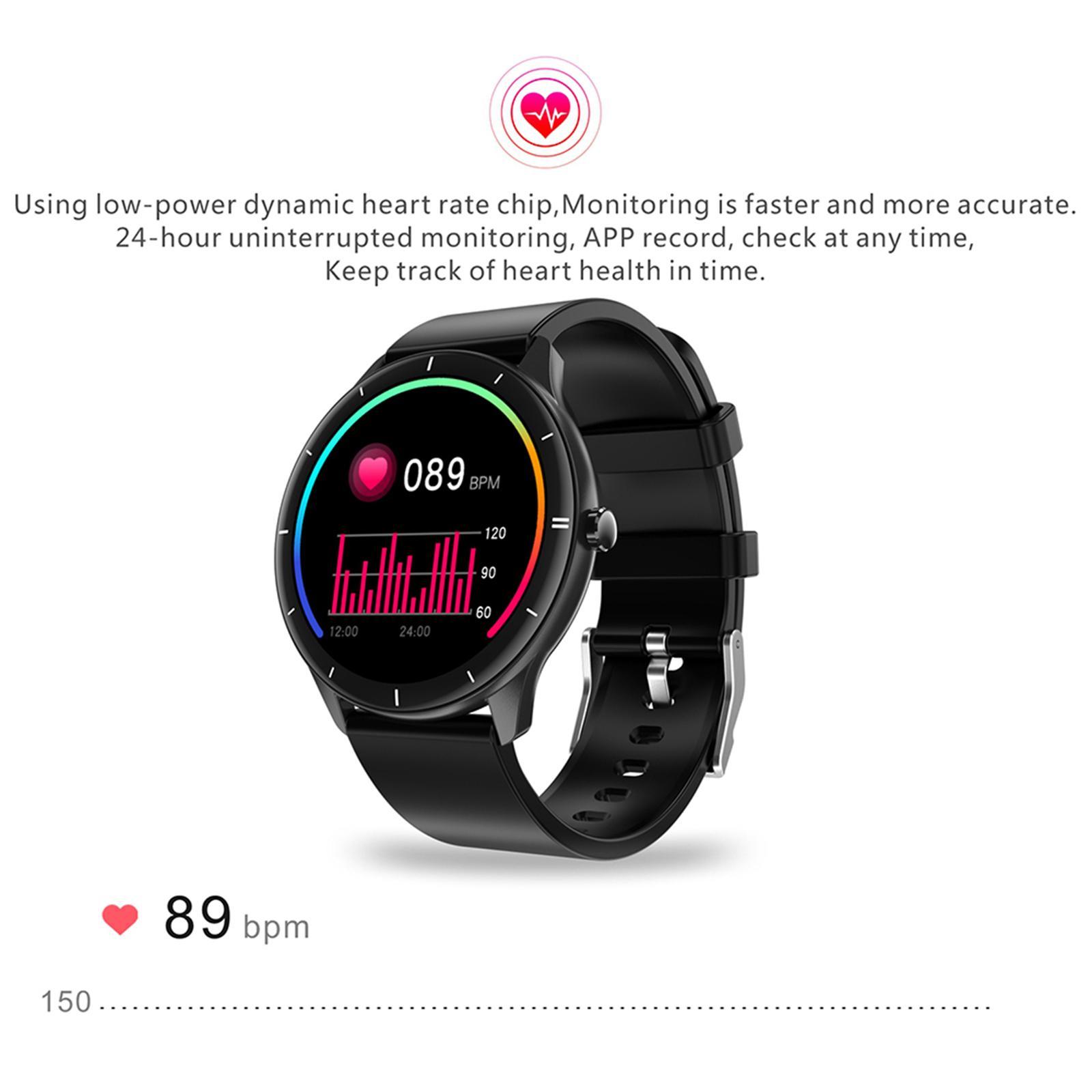 Round Smart Watch 1.28 inch Screen Body Temperature Measurement