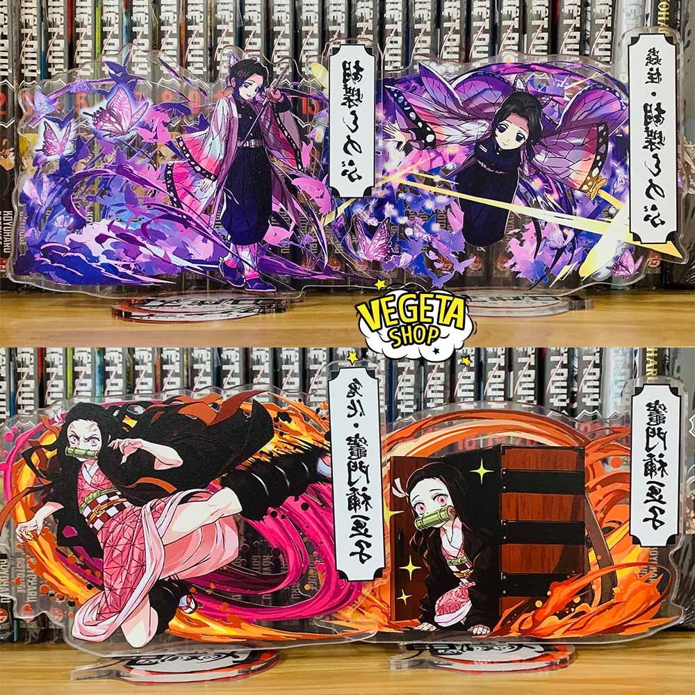 Mô Hình Tượng Standee Acrylic Mica 2 mặt - Thanh Gươm Diệt Quỷ - Kimetsu No Yaiba - Tanjiro Zenitsu Nezuko Akaza Rengoku