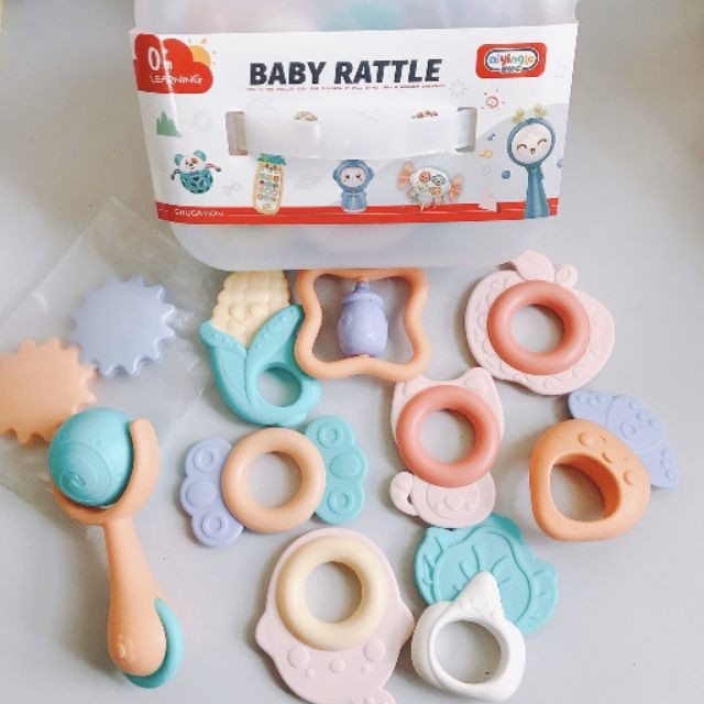 Xúc xắc gặm nướu bộ 10 món Baby Rattle