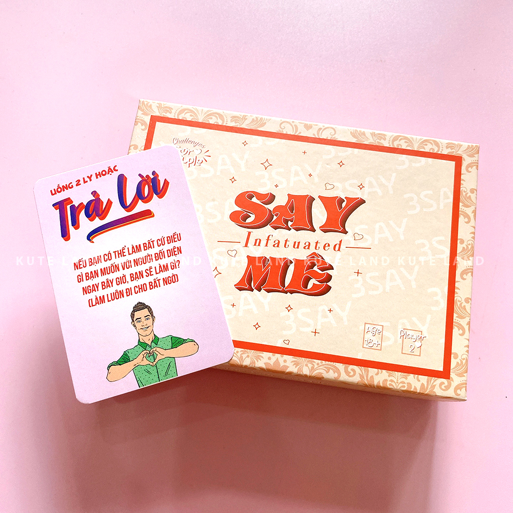 Bộ Bài Drinking Game SAY MÊ Dành Cho Cặp Đôi Hẹn Hò Đi Chơi 78 Lá