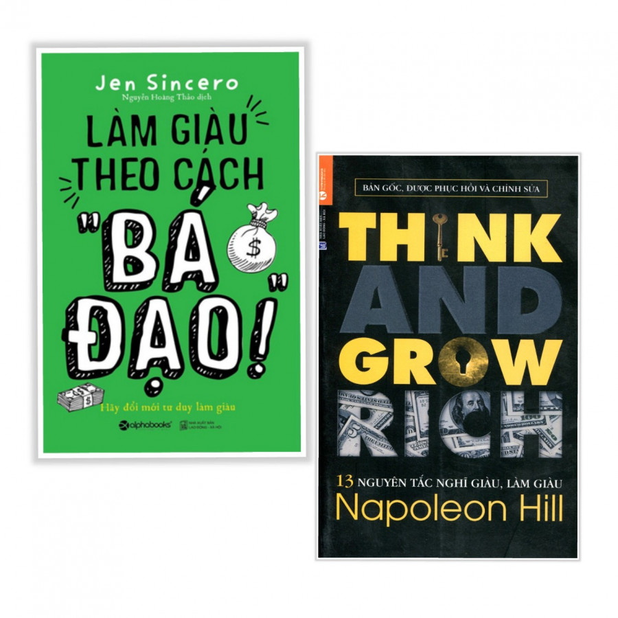 Combo 2 cuốn  sách kinh tế hay nhất: Làm Giàu Theo Cách "Bá Đạo" + 13 Nguyên Tắc Nghĩ Giàu Làm Giàu - Think And Grow Rich ( Tặng kèm bookmark)